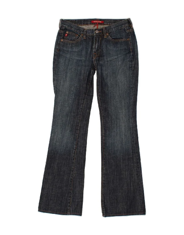 GUESS Womens Bootcut Jeans W26 L31 Navy Blue Cotton