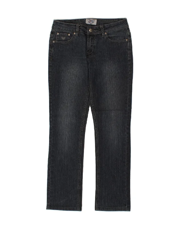 POP 84 Womens Straight Jeans W28 L28 Navy Blue Cotton
