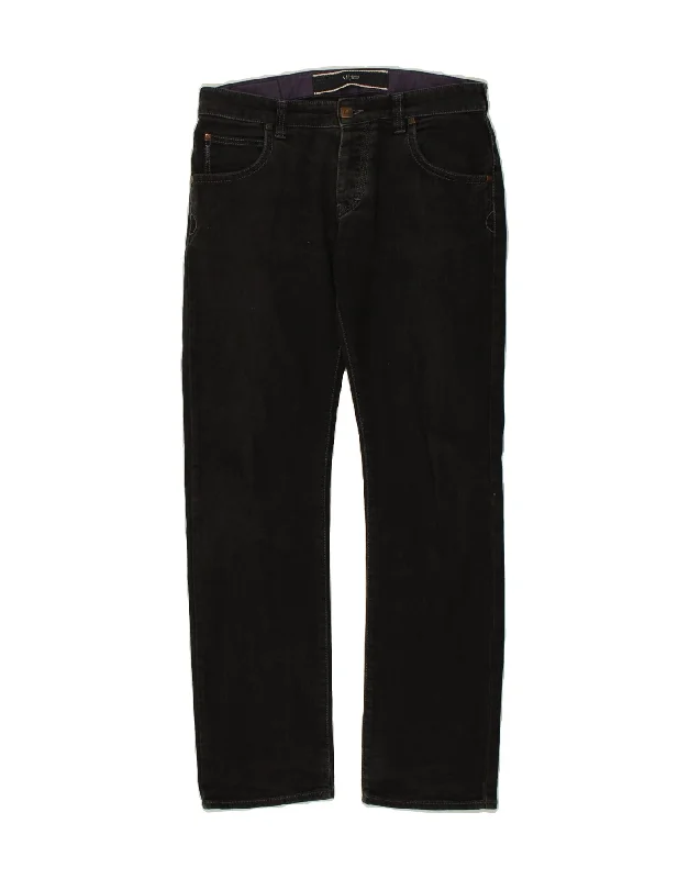 ARMANI Womens Straight Jeans W33 L33 Black