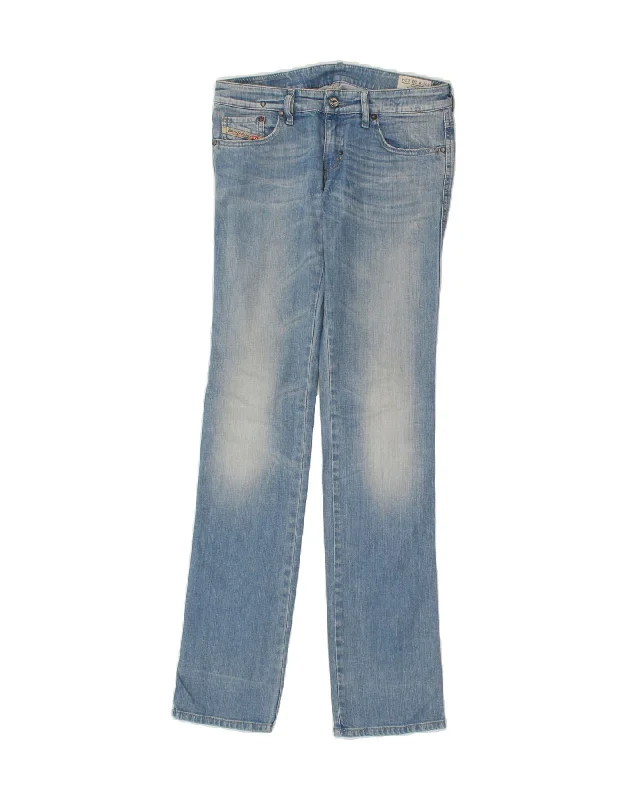 DIESEL Womens Lhela Slim Jeans W28 L34 Blue Cotton