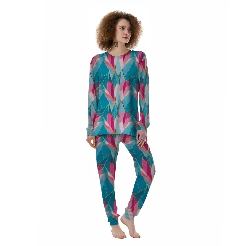 Tulip Polygon Print Pattern Women's Pajamas