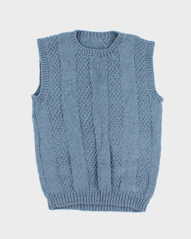 Vintage Blue Knit Vest - M