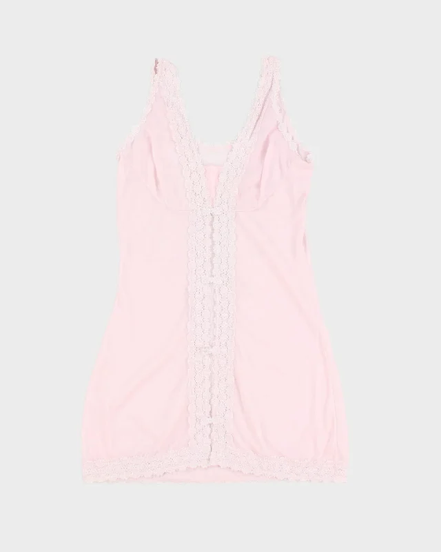 Vintage Darling Laced Pink Slip - S