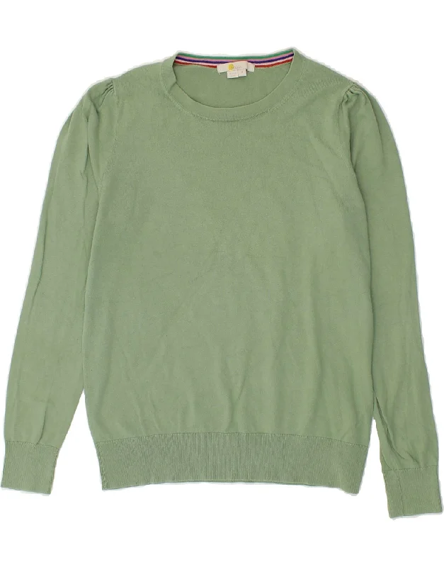 BODEN Womens Boat Neck Jumper Sweater UK 12 Medium Green Cotton