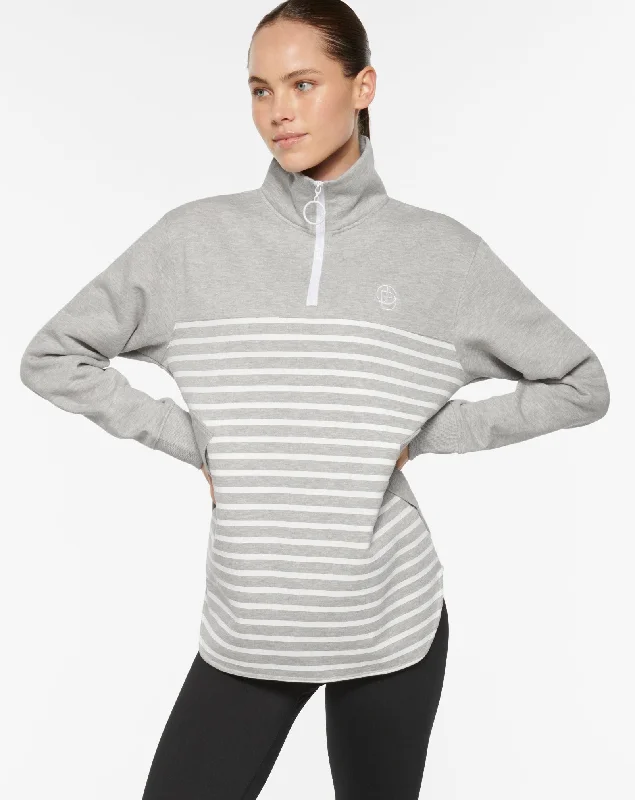 HARLEM LONGLINE HALF-ZIP SWEATER