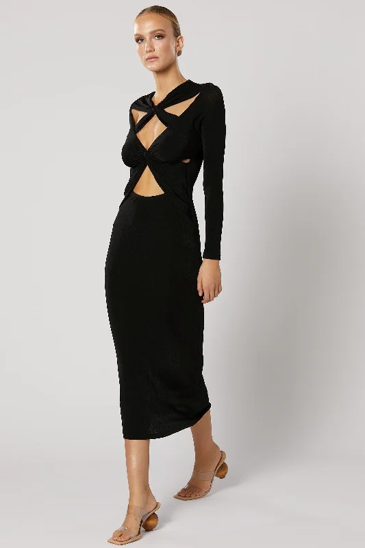 Ithaca Cut Out Dress - Black