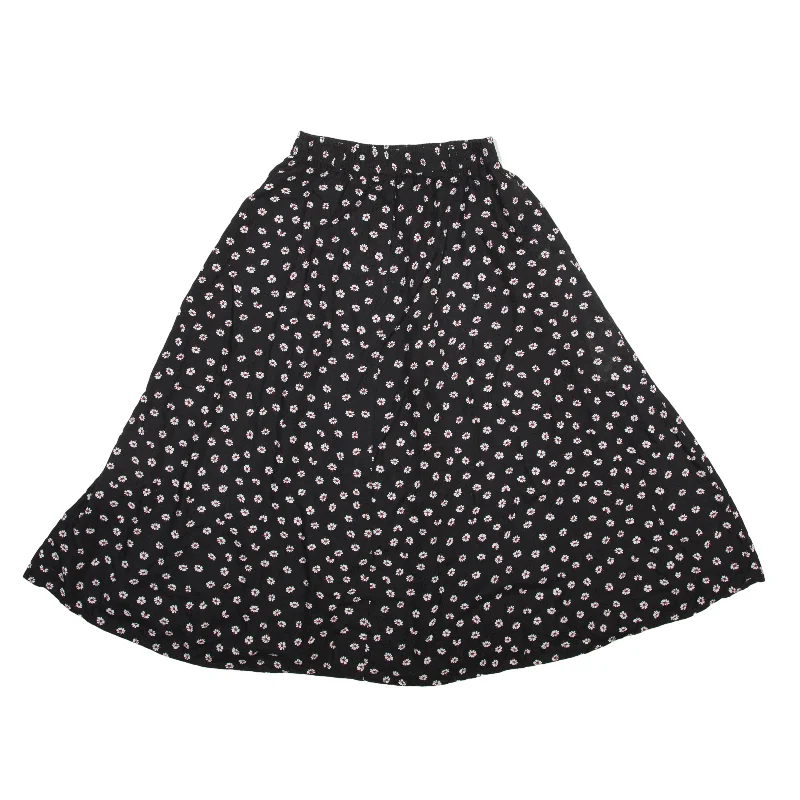 LIZ SPORT Daisy Knee Length Straight Skirt Black Spotted Womens S