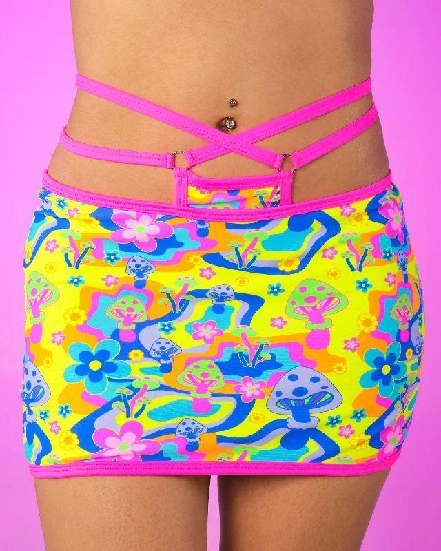 Psychedelic Psilocybin Thong Mini Skirt