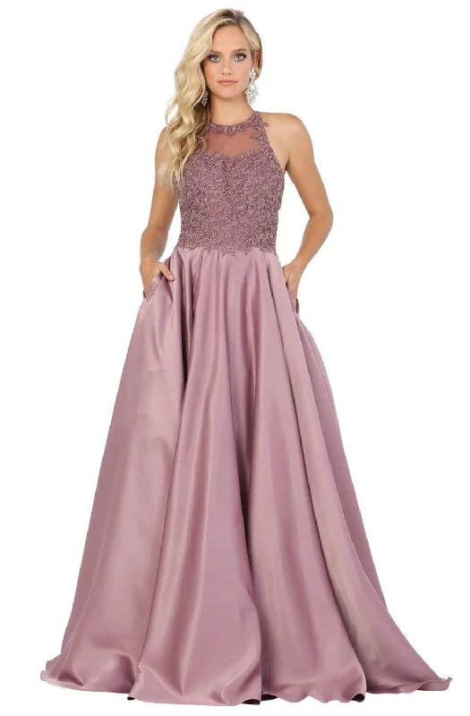 Dancing Queen - 2625 Heart Shape Illusion Cutout A-Line Prom Gown