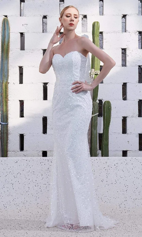 J'Adore Dresses - JM106 Strapless Sweetheart Glass Beaded Gown