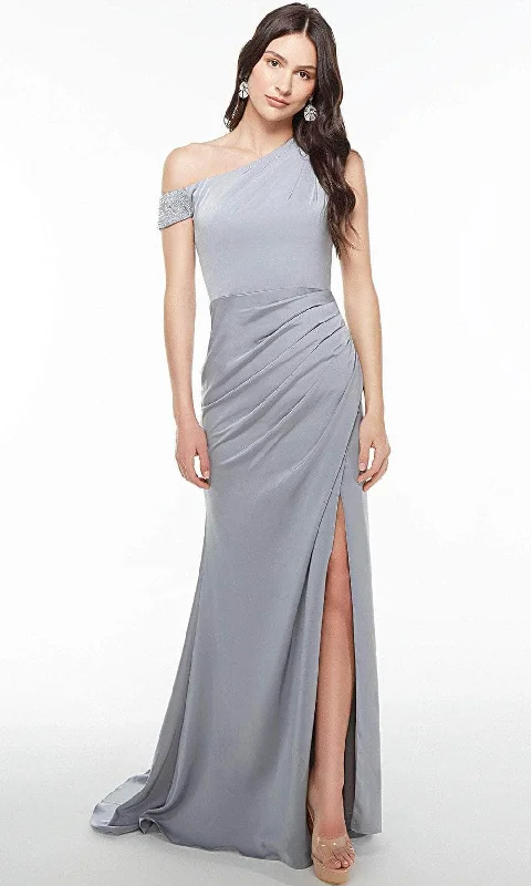 Alyce Paris 27634 - Asymmetrical Neck Formal Dress