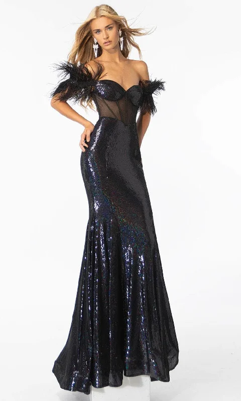 Ava Presley 39205 - Illusion Midriff Prom Dress