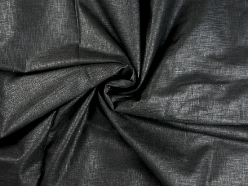 Black Premium Linen 60 Lea Fabric