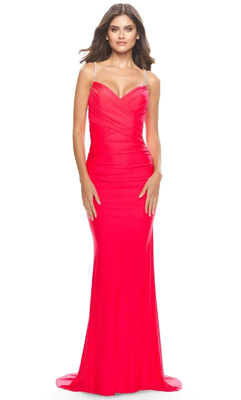 La Femme - Ruched Jersey Prom Dress 31222SC