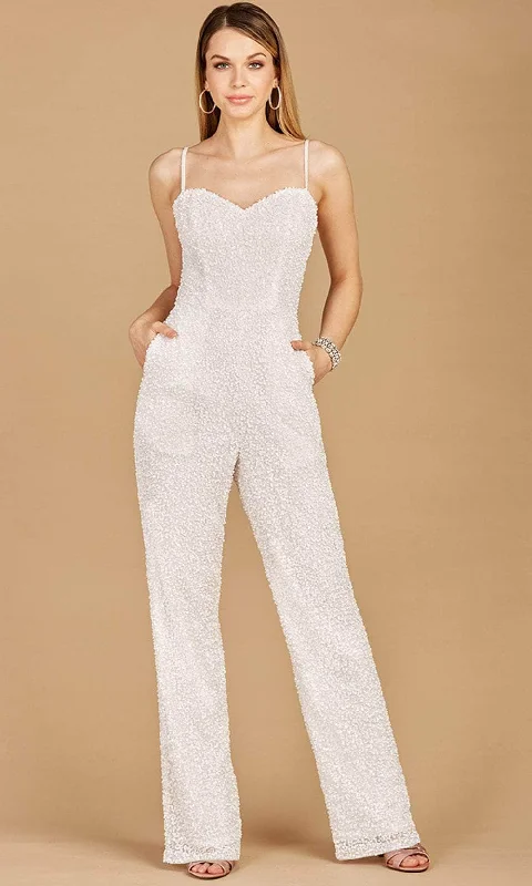 Lara Dresses 51122 - Sleeveless Beaded Jumpsuit