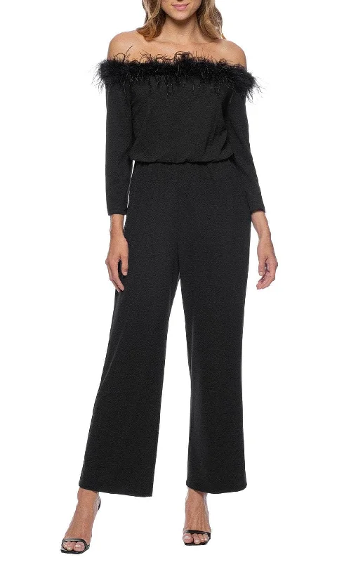 Marina 268272 - Feather Trimmed Jumpsuit