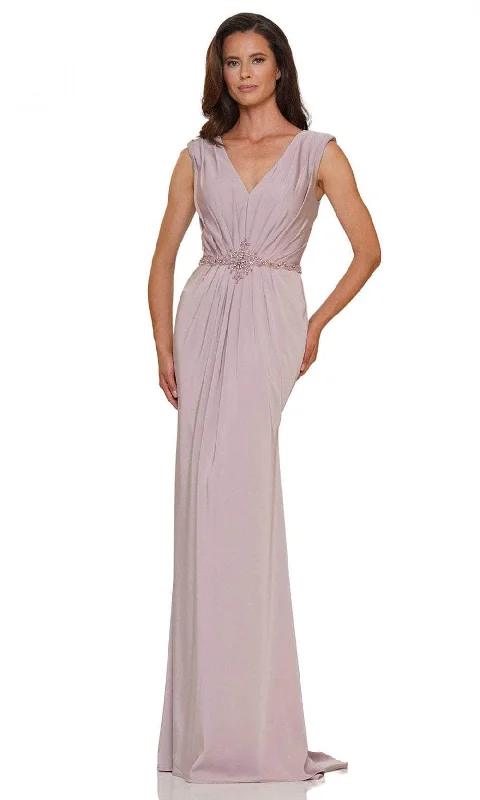 Marsoni by Colors MV1157 - Ruched V-Neck Mother of the Bride Dress