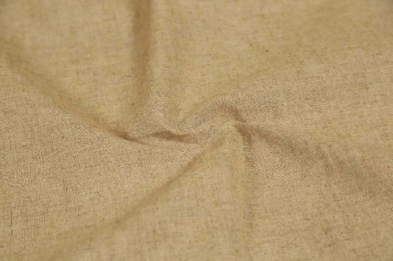 Natural Beige Plain 60X40 Cotton Hemp Blend  Fabric