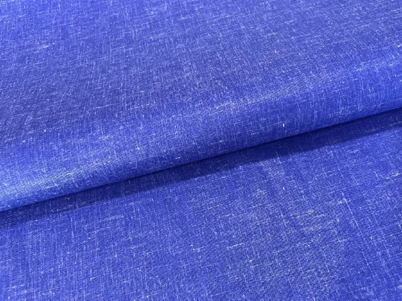 Royal Blue Plain Cotton Linen Fabric