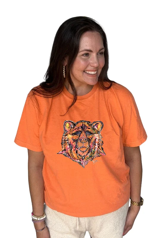 School Spirit Comfort Colors Mascot Tee Bears Orange (PRE-ORDER)