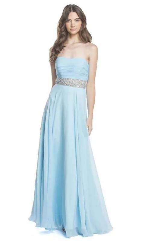Trevi Collection - Strapless Ruched Evening A-Line Dress Chic unclassified dresses
