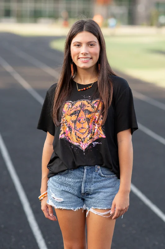 School Spirit Signature Mascot Tee- Bears (black)