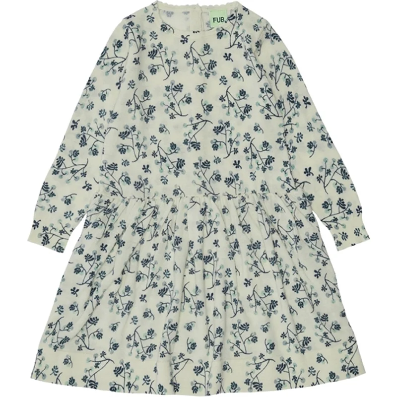 FUB Printed Dress Ecru/Pistachio