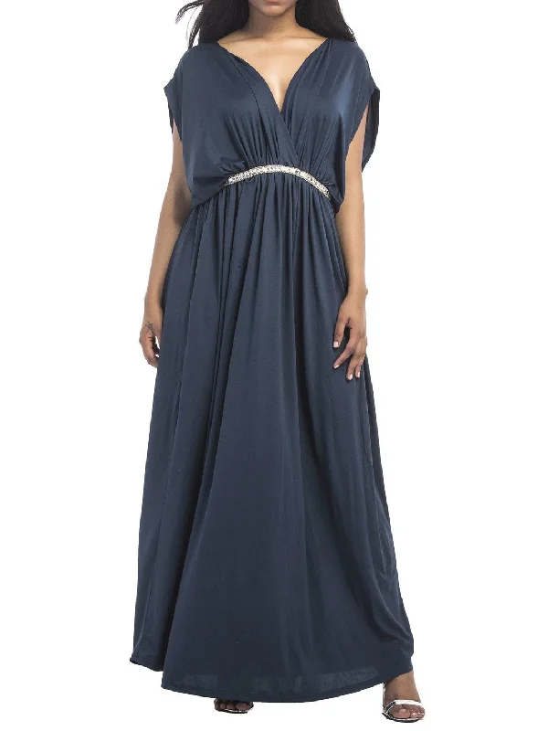 Plus size sexy deep V high waist fashion bat sleeve dress long skirt banquet Evening dress Long Floral Skirt Plus size sexy deep V high waist fashion bat sleeve dress long skirt banquet Evening dress Long Floral Skirt