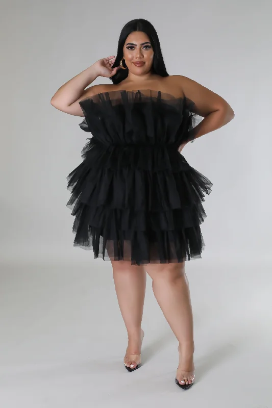 Somebody Tulle Love Dress - Black