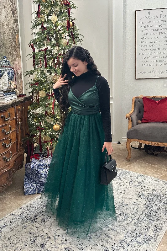 Zelie Emerald Green Tulle Dress