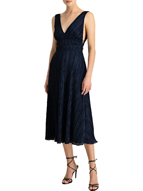 Womens Midi Sleeveless Cocktail and Party Dress