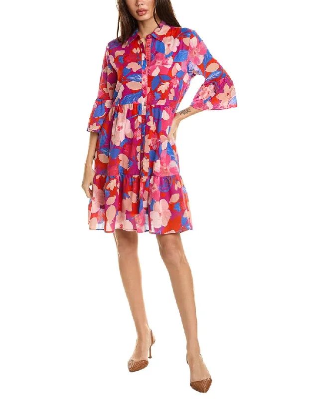 Johnny Was Giverney Gardens Ruffle Sleeve Shirtdress