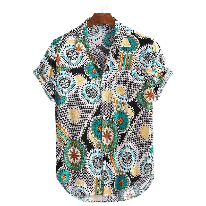 Summer Mens Casual Shirt Top